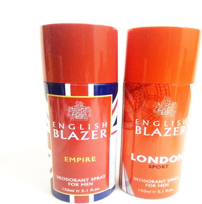 ENGLISH BLAZER EMPIRE AND LONDON SPORT Deodorant Spray - For Men(300 ml, Pack of 2)
ENGLISH BLAZER EMPIRE AND LONDON SPORT Deodorant Spray - For Men(300 ml, Pack of 2)