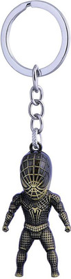 NeoTask Spiderman Avengers Superhero Golden Color Model Metal Key Chain