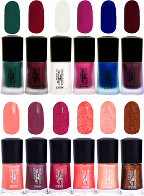 SMC FASHION BAR Gel Based Long Lasting Nail Paint Combo Matte Dark Green, Matte Garnet Red, Matte Pearl Cream, Matte Hot Pink, Matte Royal Blue, Matte Chocolatte Brown, Brown Peach, Rich Rasin, Shimmer Ruby Pink, Salmon Peach, Shimmer Light Peach, Shimmer
SMC FASHION BAR Gel Based Long Lasting Nail Paint Combo Matte Dark Green, Matte Garnet Red, Matte Pearl Cream, Matte Hot Pink, Matte Royal Blue, Matte Chocolatte Brown, Brown Peach, Rich Rasin, Shimmer Ruby Pink, Salmon Peach, Shimmer Light Peach, Shimmer