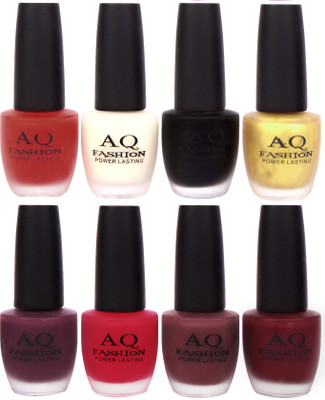 AQ Fashion Velvet Matte Nail Polish Combo Set 12665 Matte Red,White,Black,Golden,Matte Purple,Matte Pink,Mauve,Maroon Matte(Pack of 8)
AQ Fashion Velvet Matte Nail Polish Combo Set 12665 Matte Red,White,Black,Golden,Matte Purple,Matte Pink,Mauve,Maroon Matte(Pack of 8)