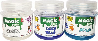 KidsLab Magic Putty Crystal ,Aqua, Blue 300gms (pack of 3 x 100gms) Multicolor Putty Toy
KidsLab Magic Putty Crystal ,Aqua, Blue 300gms (pack of 3 x 100gms) Multicolor Putty Toy