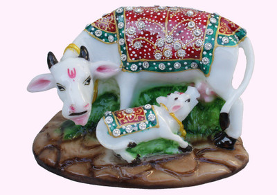 Crafticia Resin kamdhenu cow and calf idol / statue home decor Figurine Decorative Showpiece - 8 cm(Polyresin, Multicolor)
Crafticia Resin kamdhenu cow and calf idol / statue home decor Figurine Decorative Showpiece - 8 cm(Polyresin, Multicolor)