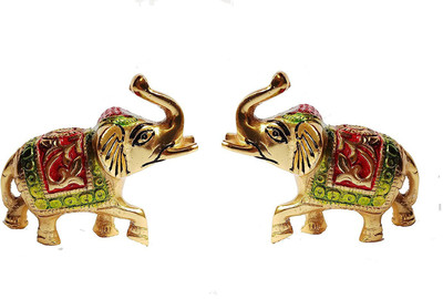 Rci Handicrafts Elephant Meena Set for home d�cor Decorative Showpiece - 6.5 cm(Aluminium, Multicolor, Gold)
Rci Handicrafts Elephant Meena Set for home d�cor Decorative Showpiece - 6.5 cm(Aluminium, Multicolor, Gold)