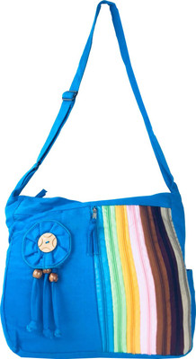 Lelys Women Casual Blue Cotton Shoulder Bag