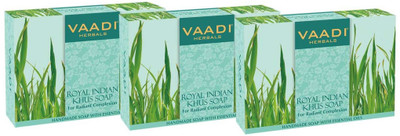 Vaadi Herbals Royal Indian Khus Soap With Olive & Soyabean Oil (75 Gms)(75 g, Pack of 3) 
Vaadi Herbals Royal Indian Khus Soap With Olive & Soyabean Oil (75 Gms)(75 g, Pack of 3)