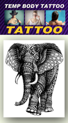 smilendeal Smilendeal_TB0034 Elephant Temp Body Big Size Tattoo(Elephant)