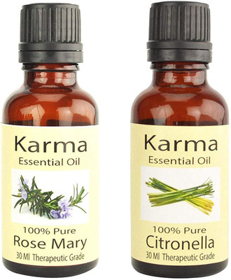 Karma 100% pure Therapeutic Grade undiluted essential oils in 30 ml Bottles-Citronella Essential oil Rosemarry oil(30 ml)
Karma 100% pure Therapeutic Grade undiluted essential oils in 30 ml Bottles-Citronella Essential oil Rosemarry oil(30 ml)