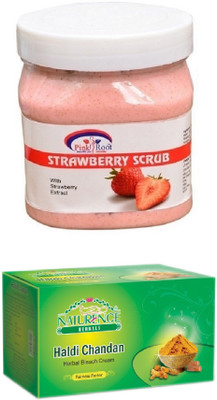 Pink Root STRAWBERRY SCRUB 500ML WITH NATURENCE HALDI CHANDAN BLEACH 200G(Set of 2)
Pink Root STRAWBERRY SCRUB 500ML WITH NATURENCE HALDI CHANDAN BLEACH 200G(Set of 2)