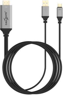 Callmate HDMI Cable with Type-C Connector HDMI Cable(Compatible with Mobile, Laptop, Tablet, Mp3, Gaming Device, Black)
Callmate HDMI Cable with Type-C Connector HDMI Cable(Compatible with Mobile, Laptop, Tablet, Mp3, Gaming Device, Black)