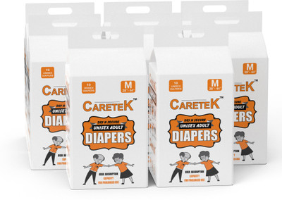 CARETEK Tab-Style Diaper M 80 Adult Diapers - M(80 Pieces)