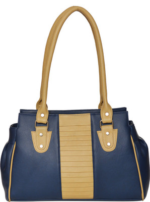 FD Fashion Shoulder Bag(Blue, Beige), Beige;blue