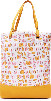 Suprino Hand-held Bag(White, Yellow)