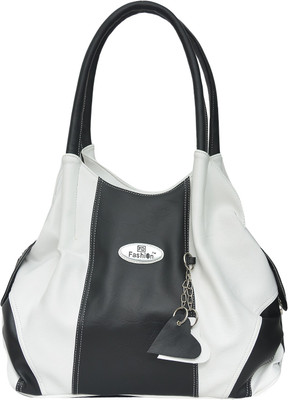 F&D Shoulder Bag(White, Black), Black;white