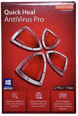 Quick Heal Anti-virus 2 User 1 Year(CD/DVD)