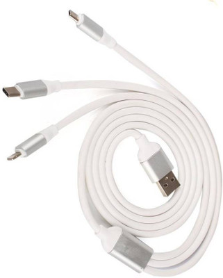 OLECTRA Universal Elite USB to 3 In 1 Lightning 8 Pin + Android (micro usb) + type C charging USB cable adapter (Multicolor) USB Adapter(White)
OLECTRA Universal Elite USB to 3 In 1 Lightning 8 Pin + Android (micro usb) + type C charging USB cable adapter (Multicolor) USB Adapter(White)