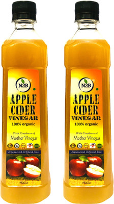 N2B APPLE CIDER VINEGAR ORGANIC UNPASTEURIZED UNFILTERED & RAW WITH STRAND OF MOTHER NOT FROM CONCENTRATE 750ml PACK OF 2 Vinegar(1500 ml, Pack of 2)
N2B APPLE CIDER VINEGAR ORGANIC UNPASTEURIZED UNFILTERED & RAW WITH STRAND OF MOTHER NOT FROM CONCENTRATE 750ml PACK OF 2 Vinegar(1500 ml, Pack of 2)