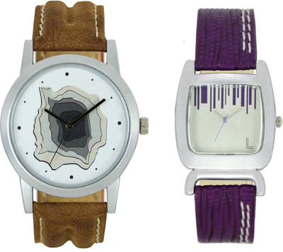 Shocknshop LR09_207 Designer Analog Chain Strap Couple Watch - For Men & Women