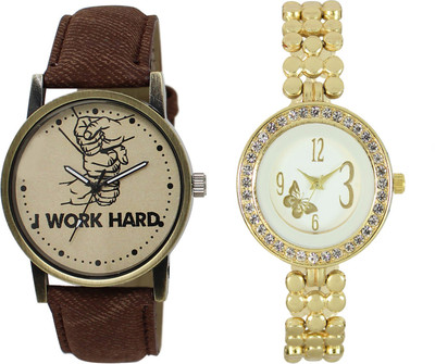 Shocknshop LR29_203 Designer Analog Leather and Chain Strap Couple Watch - For Men & Women
Shocknshop LR29_203 Designer Analog Leather and Chain Strap Couple Watch - For Men & Women