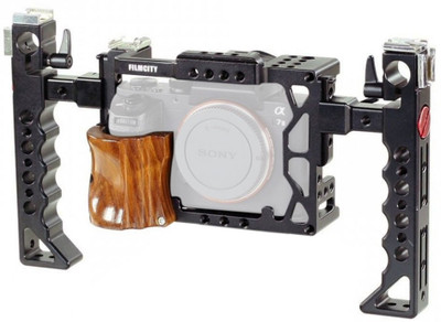 FILMCITY Lightweight Video Camera Cage with Side handles for DSLM Sony a7R II, a7S II, & a7 II for Handheld Video Shooting (FC-A7RS-CSH) Camera Rig
FILMCITY Lightweight Video Camera Cage with Side handles for DSLM Sony a7R II, a7S II, & a7 II for Handheld Video Shooting (FC-A7RS-CSH) Camera Rig