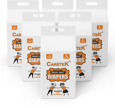 CARETEK Tab-Style Diaper L 60 Adult Diapers - L(60 Pieces)