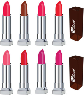 Forsure VELVET MATTE long lasting lipstick (set of 8 )(sweet sixteen, coffee, hot pink, orange, pink, indian red, deep magenta, magenta, 32 g)
Forsure VELVET MATTE long lasting lipstick (set of 8 )(sweet sixteen, coffee, hot pink, orange, pink, indian red, deep magenta, magenta, 32 g)