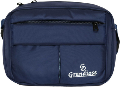 GRANDIOSE Men Casual Blue Nylon Sling Bag