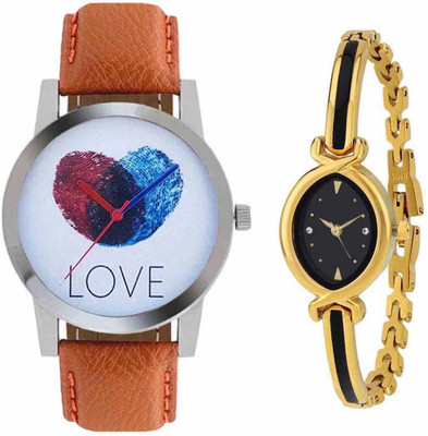 SPLAZOS Combo Presenting the Leather Strap And Formal Design For Men And Women-119 Watch - For Boys & Girls