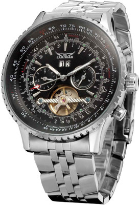 Jaragar AquaJaragarBlackSilver Aquaasian Jaragar Brand Luxury 6 Hands Automatic Self Wind Date Week Full Steel Big Head, heavy Skeleton Design Tourbillon Mechnaical Men Watch with beautiful gift LEATHER CASE- BLACK-Silver Watch - For Men
Jaragar AquaJaragarBlackSilver Aquaasian Jaragar Brand Luxury 6 Hands Automatic Self Wind Date Week Full Steel Big Head, heavy Skeleton Design Tourbillon Mechnaical Men Watch with beautiful gift LEATHER CASE- BLACK-Silver Watch - For Men