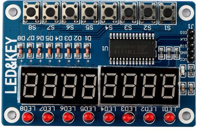KitsGuru 8-Bit LED 8-Bit Digital Tube 8 KeyS TM1638 Display Module Electronic Components Electronic Hobby Kit
KitsGuru 8-Bit LED 8-Bit Digital Tube 8 KeyS TM1638 Display Module Electronic Components Electronic Hobby Kit