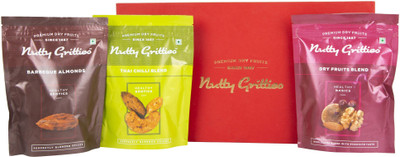 Nutty Gritties Healthy Exotics Snacks Variety Pack Gift Box Combo(Barbeque Almonds 188g-Dry Fruit Blend 223g-Thai Chilli Blend 188g)
Nutty Gritties Healthy Exotics Snacks Variety Pack Gift Box Combo(Barbeque Almonds 188g-Dry Fruit Blend 223g-Thai Chilli Blend 188g)