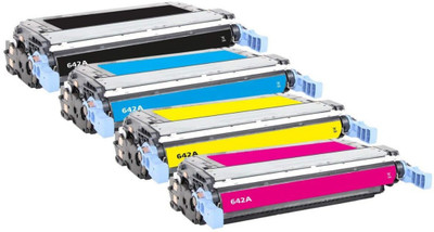 PPS 642A Toner Cartridge Bundle Combo Compatible For HP 642A - CB400A, CB401A, CB402A, CB403A Color LaserJet CP4005n/CP4005dn Printers Multi Color Ink Toner (Black, Cyan, Yellow, Magenta) Multi Color Ink Toner(Black, Cyan, Yellow, Magenta)
PPS 642A Toner Cartridge Bundle Combo Compatible For HP 642A - CB400A, CB401A, CB402A, CB403A Color LaserJet CP4005n/CP4005dn Printers Multi Color Ink Toner (Black, Cyan, Yellow, Magenta) Multi Color Ink Toner(Black, Cyan, Yellow, Magenta)