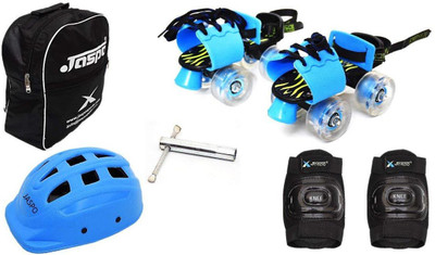 Jaspo Kinder Ride Eco Junior Adjustable Roller Skates Combo Suitable for Age Group Upto 5 Years Skating Kit
Jaspo Kinder Ride Eco Junior Adjustable Roller Skates Combo Suitable for Age Group Upto 5 Years Skating Kit