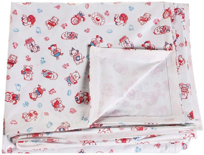 HEALTHY BABY Rubber Baby Bed Protecting Mat(White, Red, Red;white