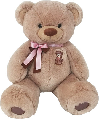 My Baby Excels Cute Bear Plush with Side Bow in Brown 40cm - 40 cm(Brown)