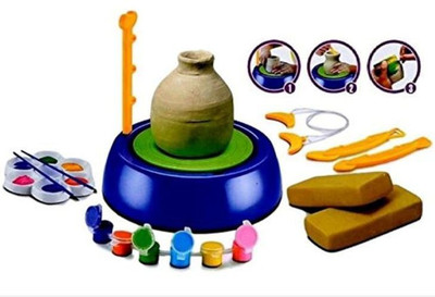 Bluwings Kids Pottery Wheel Activities Game Toy with Colors, Stencils And Clay Toys Art Painting (Multicolor)
Bluwings Kids Pottery Wheel Activities Game Toy with Colors, Stencils And Clay Toys Art Painting (Multicolor)