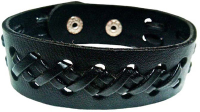 Venus Art Leather Bracelet, Black