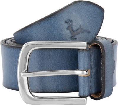 Parx Men Casual Blue Genuine Leather Belt, Dark blue