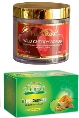Pink Root WILD CHERRY SCRUB 100G WITH NATURENCE HALDI CHANDAN BLEACH 200G(Set of 2)
Pink Root WILD CHERRY SCRUB 100G WITH NATURENCE HALDI CHANDAN BLEACH 200G(Set of 2)