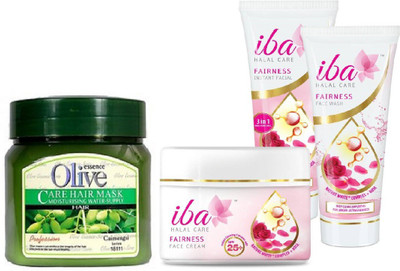 iba hair mask for conditioning for hair and smoothing with the 3 in one combo fairness cream with fairness facewash(Set of 4)
iba hair mask for conditioning for hair and smoothing with the 3 in one combo fairness cream with fairness facewash(Set of 4)