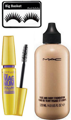 big basket Eyelashes, Mac Face & Body Foundation, New York Mag Num Volum Express Waterproof Mascara(Set of 3)
big basket Eyelashes, Mac Face & Body Foundation, New York Mag Num Volum Express Waterproof Mascara(Set of 3)