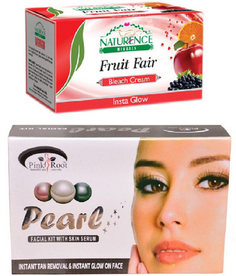 Pink Root PEARL KIT 83G WITH NATURENCE FRUIT BLEACH 200G(Set of 2)