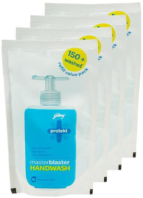 Godrej Protekt master blaster handwash blue (buy 3x180 ml +get 1x 180ml )(720 ml, Pouch, Pack of 4)
Godrej Protekt master blaster handwash blue (buy 3x180 ml +get 1x 180ml )(720 ml, Pouch, Pack of 4)