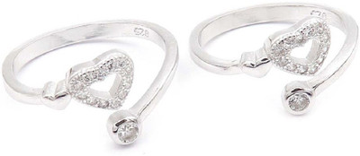MANJARI JEWELS SCT14 Sterling Silver Cubic Zirconia Silver Plated Toe Ring Set, White
MANJARI JEWELS SCT14 Sterling Silver Cubic Zirconia Silver Plated Toe Ring Set, White
