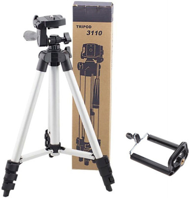 BUY SURETY Tripod-3110 Lightweight Camera Stand With Three-Dimensional Head & Quick Release Plate For Canon Nikon Sony Cameras Camcorders with Smartphone Holder Mount For Android Mobile Portable Adjustable Tripod(Silver & Black, Supports Up to 1500)
BUY SURETY Tripod-3110 Lightweight Camera Stand With Three-Dimensional Head & Quick Release Plate For Canon Nikon Sony Cameras Camcorders with Smartphone Holder Mount For Android Mobile Portable Adjustable Tripod(Silver & Black, Supports Up to 1500)