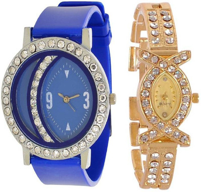 FabSale Best New Designer MultiColor Metal::PU Strap Stylish Attractive Round::Oval MultiColor Dial (Pack Of 2) Latest Analog Wrist Watch - For Women
FabSale Best New Designer MultiColor Metal::PU Strap Stylish Attractive Round::Oval MultiColor Dial (Pack Of 2) Latest Analog Wrist Watch - For Women