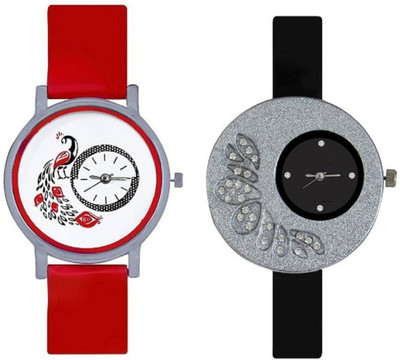 FabSale Best New Designer MultiColor PU Strap Stylish Attractive Round MultiColor Dial Peacock Printed On Dial(Pack Of 2) Latest Analog Wrist Watch - For Women
FabSale Best New Designer MultiColor PU Strap Stylish Attractive Round MultiColor Dial Peacock Printed On Dial(Pack Of 2) Latest Analog Wrist Watch - For Women