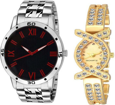 FabSale Best New Designer MultiColor Metal Strap Stylish Attractive Round::Oval MultiColor Dial (Pack Of 2) Latest Analog Wrist Watch - For Couple
FabSale Best New Designer MultiColor Metal Strap Stylish Attractive Round::Oval MultiColor Dial (Pack Of 2) Latest Analog Wrist Watch - For Couple