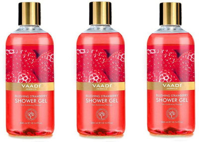 Vaadi Herbals Blushing Strawberry Shower Gel (300 ml x 3)(300 ml, Pack of 3)