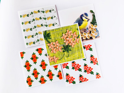 sandali creations 5 blank card set with envelopes Greeting Card(Multicolor, Pack of 5)
sandali creations 5 blank card set with envelopes Greeting Card(Multicolor, Pack of 5)