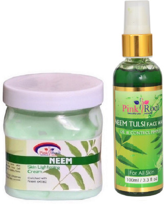 Pink Root NEEM CREAM 500ML WITH NEEM FACE WASH 100ML(Set of 2)